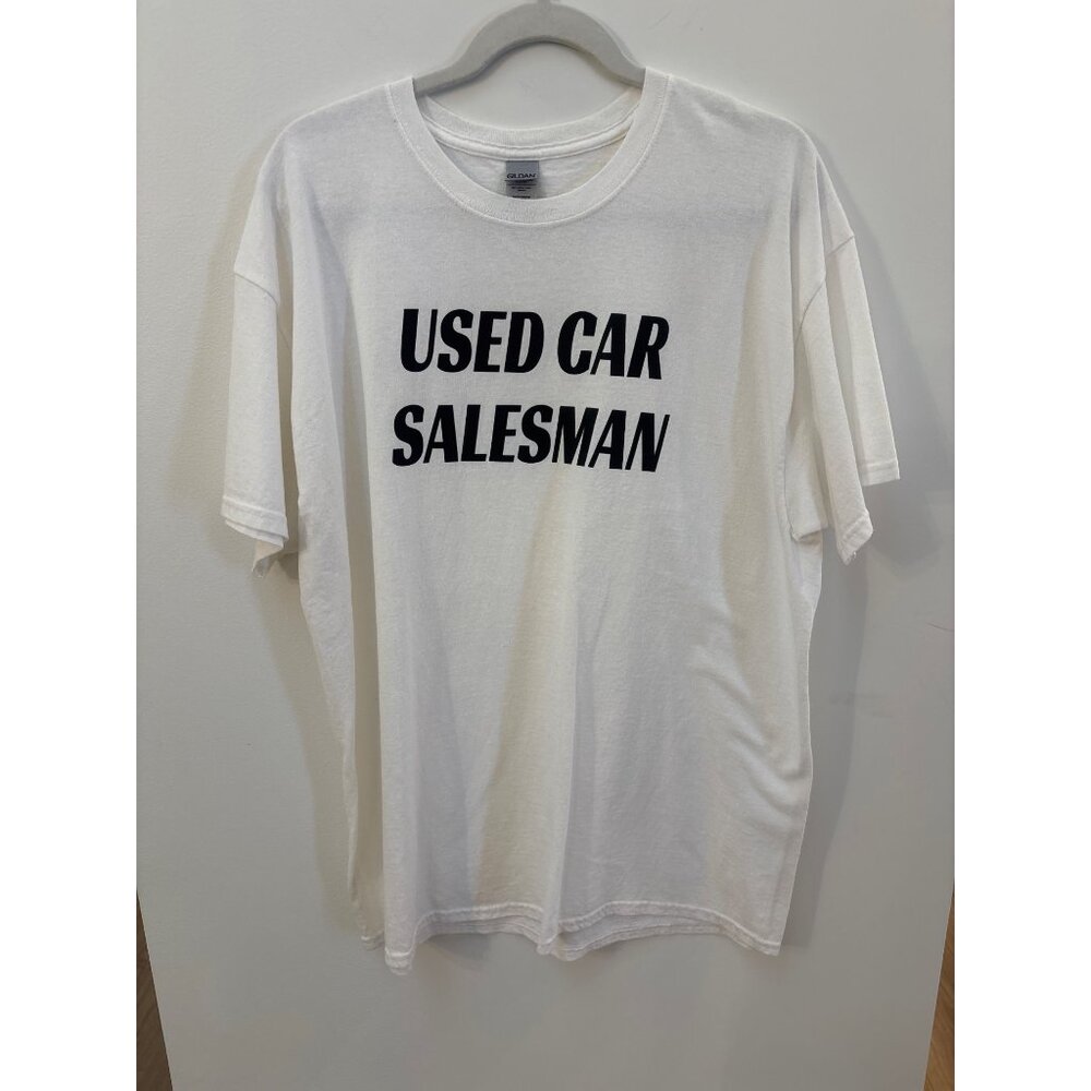 Used Car Salesman Gildan Heavy Cotton White T-Shirt XL